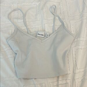 Aritzia Light Gray Crop Top